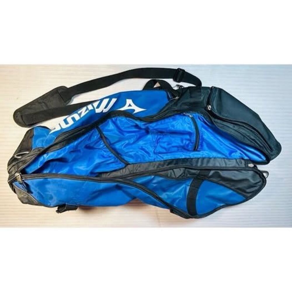Mizuno Premier Bat Bag Baseball /Softball Blue & Black -34” w/Shoulder Strap